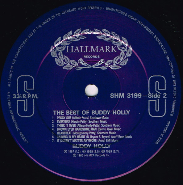 Buddy Holly, The Best Of Buddy Holly - LP