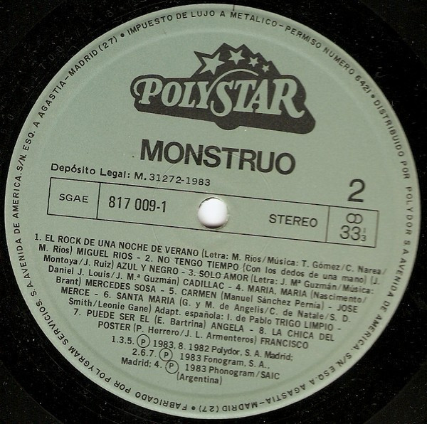 Various, Monstruo - 30 Exitos - LP