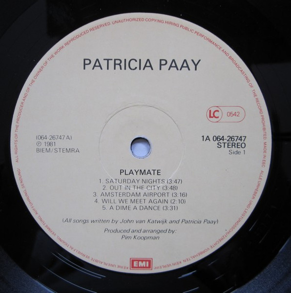 Patricia Paay, Playmate - LP