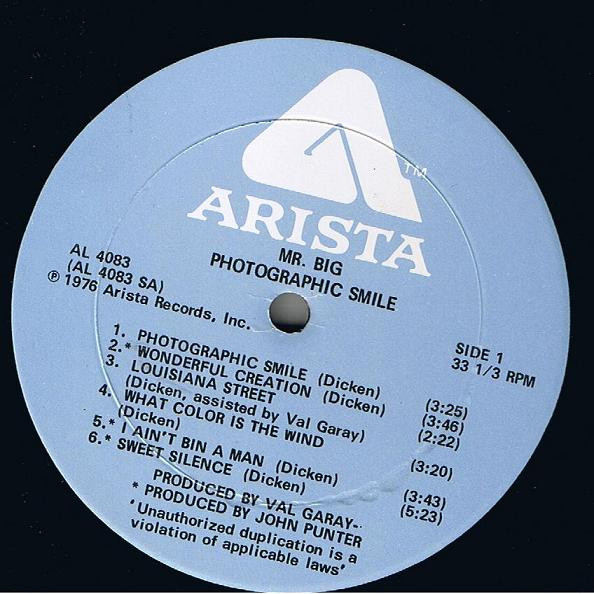 Mr Big, Photographic Smile - LP