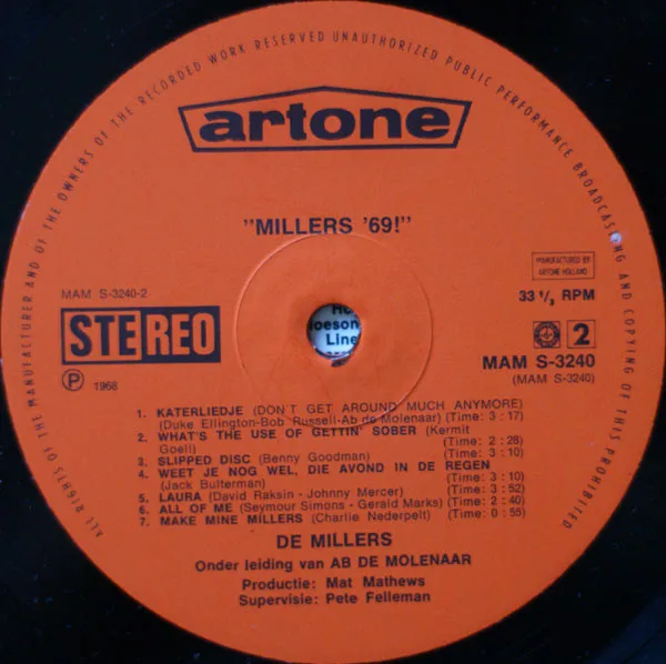 Vinilo: De Millers, Millers '69! - LP