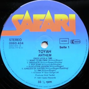 Toyah, Anthem - LP Album Stereo: imagen 3