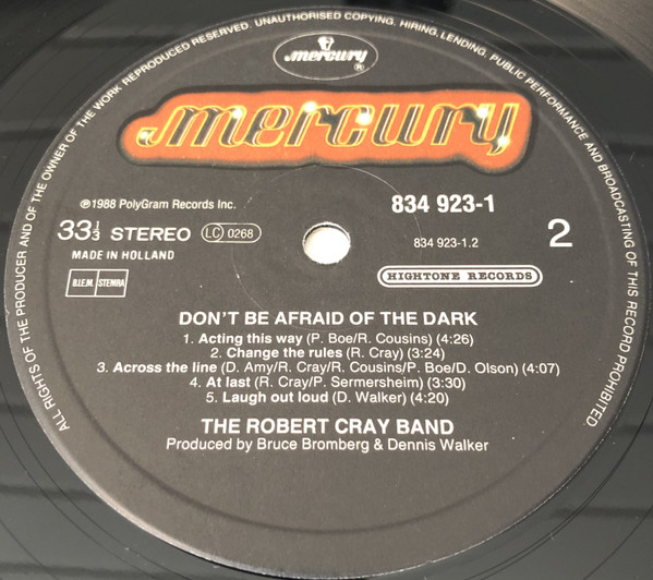 The Robert Cray Band, Don't Be Afraid Of The Dark - LP