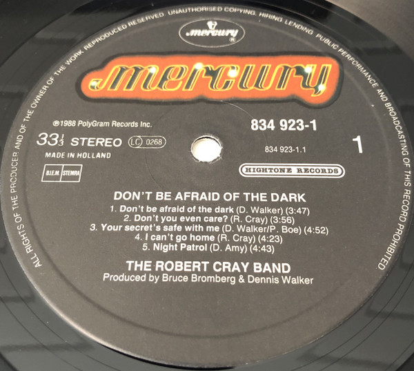 The Robert Cray Band, Don't Be Afraid Of The Dark - LP