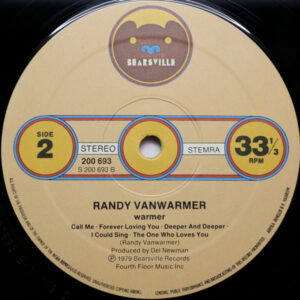 Randy Vanwarmer, Warmer - LP: imagen 4