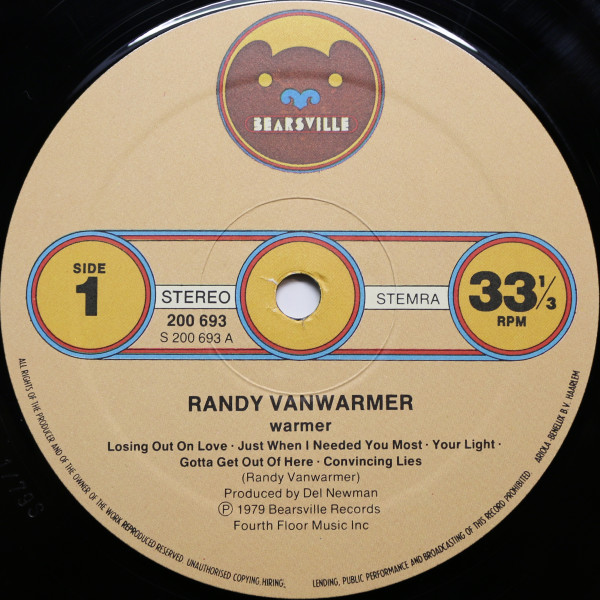 Randy Vanwarmer, Warmer - LP