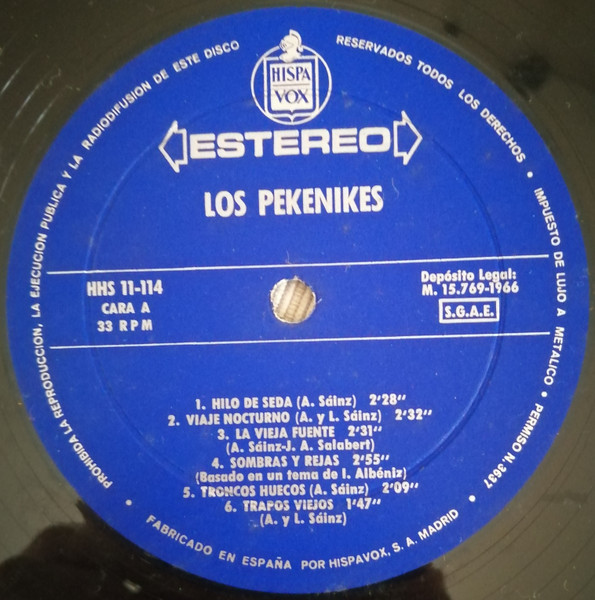 Los Pekenikes, Los Pekenikes - LP
