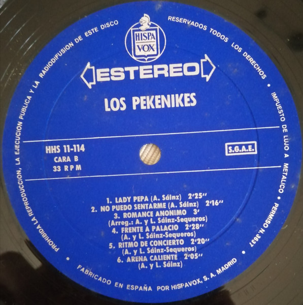 Los Pekenikes, Los Pekenikes - LP