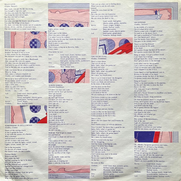 10cc, Sheet Music - LP