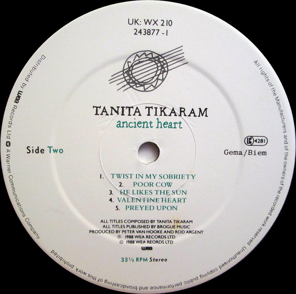 Tanita Tikaram, Ancient Heart - LP