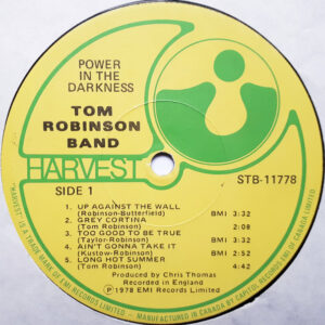 Tom Robinson Band, Power In The Darkness - LP: imagen 3
