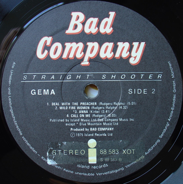 Bad Company, Straight Shooter - LP