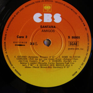 Santana, Amigos - LP Album Stereo: imagen 6
