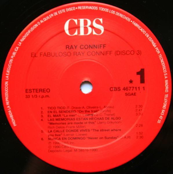 Ray Conniff, El Fabuloso Ray Conniff - 30 Grandes Canciones - LP