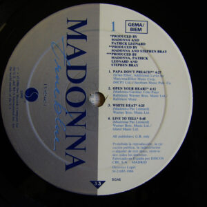 Madonna, True Blue - LP: imagen 3