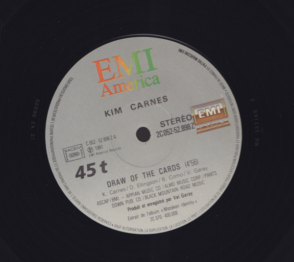 Kim Carnes & The Hate Boys, Draw Of The Cards - Maxi Singles