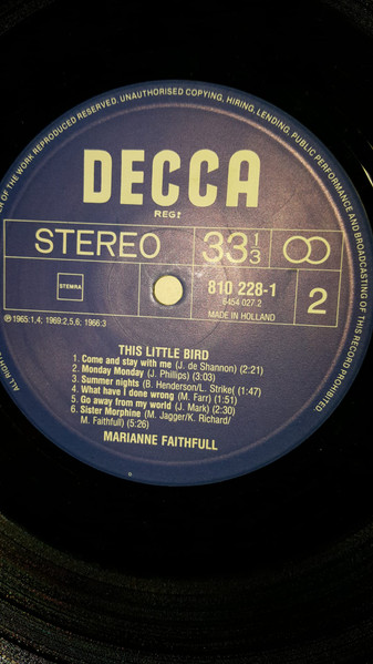Marianne Faithfull, Marianne Faithfull - LP