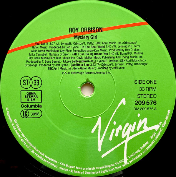 Roy Orbison, Mystery Girl - LP