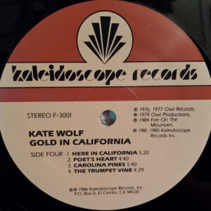 Kate Wolf, Gold In California - LP: imagen 8