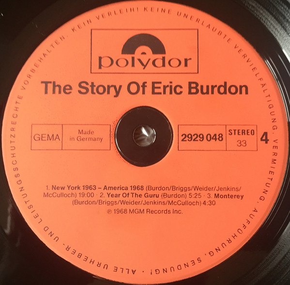 Eric Burdon, The Story Of Eric Burdon - LP