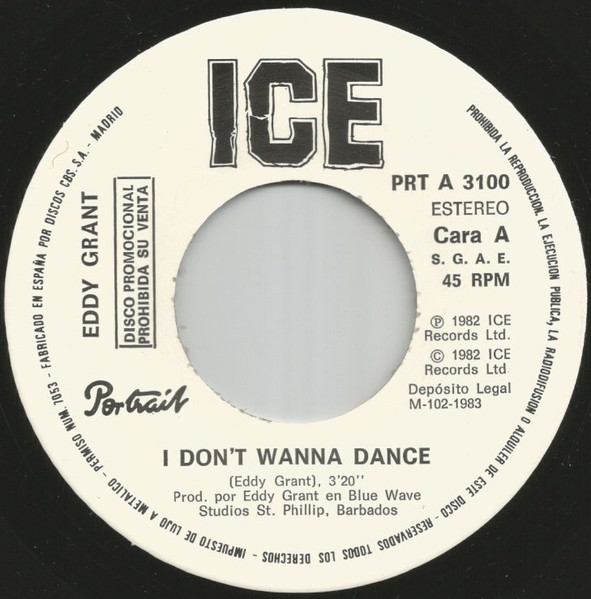 Eddy Grant, I Don't Wanna Dance - Singles