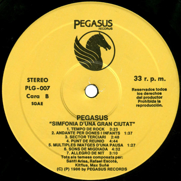 Pegasus, Simfonia D'Una Gran Ciutat - LP