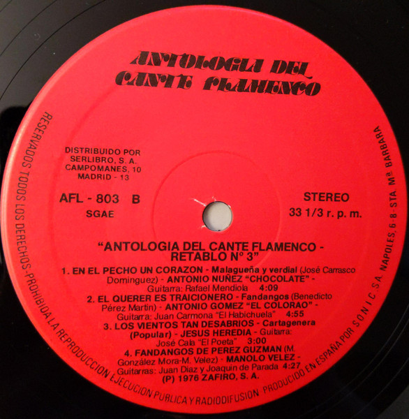 Various, Antología Del Cante Flamenco: Retablo 3 - LP