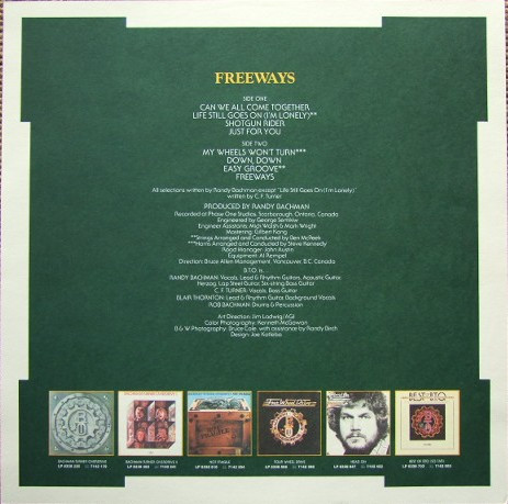 Bachman-Turner Overdrive, Freeways - LP