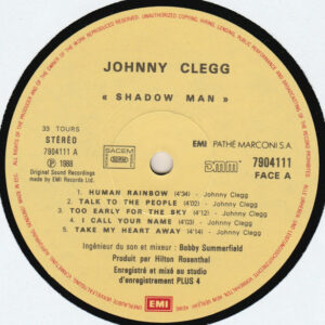 Johnny Clegg & Savuka, Shadow Man - LP: imagen 3
