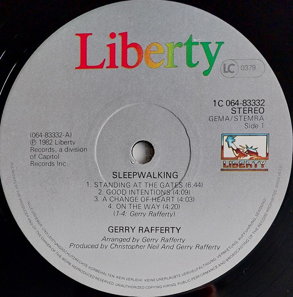 Gerry Rafferty, Sleepwalking - LP