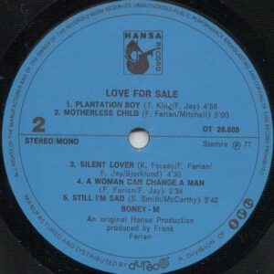 Boney M., Love For Sale - LP: imagen 4