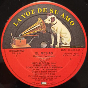 Georg Friedrich Händel, Elisabeth Sc, El Mesias - LP: imagen 2