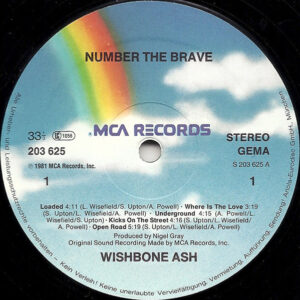 Wishbone Ash, Number The Brave - LP: imagen 3