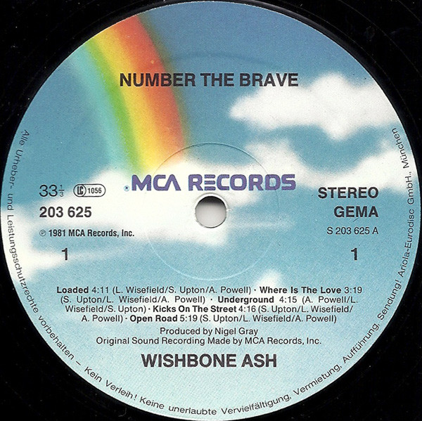 Wishbone Ash, Number The Brave - LP
