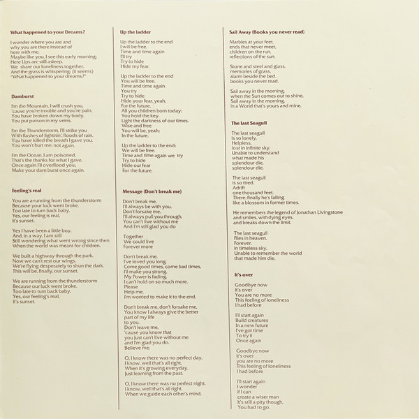 Water, Damburst - LP Album Stereo
