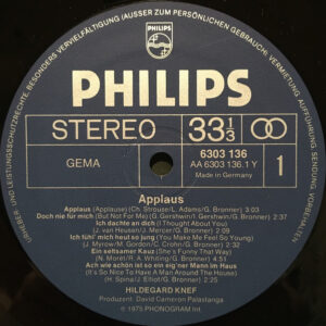 Hildegard Knef, Applaus - LP: imagen 3