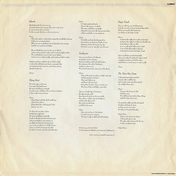 Mike Oldfield, Islands - LP