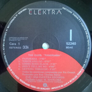 The Cars, Panorama - LP: imagen 3