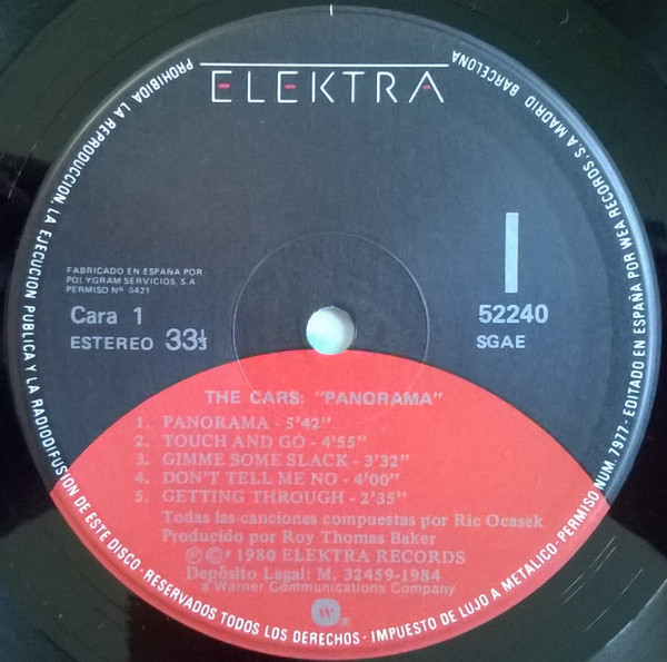 The Cars, Panorama - LP