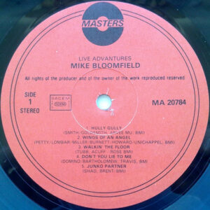 Mike Bloomfield, Live Adventures - LP: imagen 3