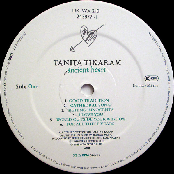 Tanita Tikaram, Ancient Heart - LP