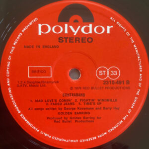 Golden Earring, Contraband - LP: imagen 4