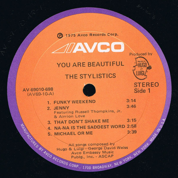 The Stylistics, You Are Beautiful - LP