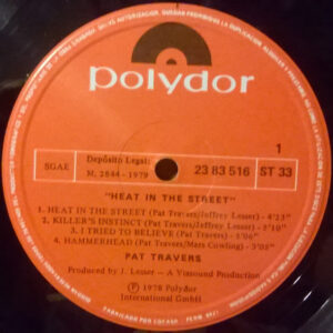 Pat Travers Band, Heat In The Street - LP: imagen 3