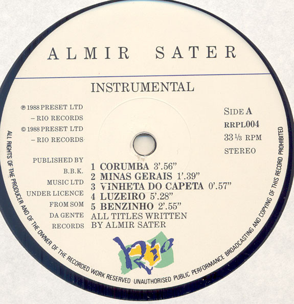 Almir Sater, Almir Sater Instrumental - LP