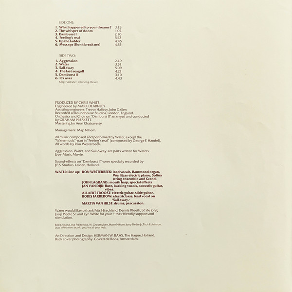 Water, Damburst - LP Album Stereo
