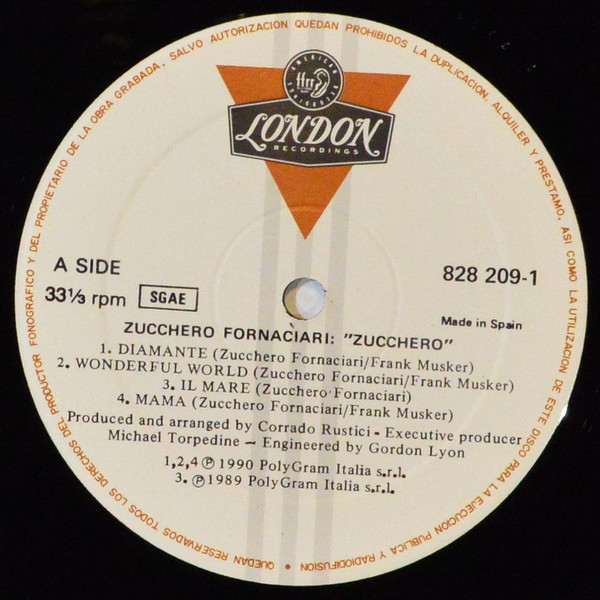 Zucchero, Zucchero - LP