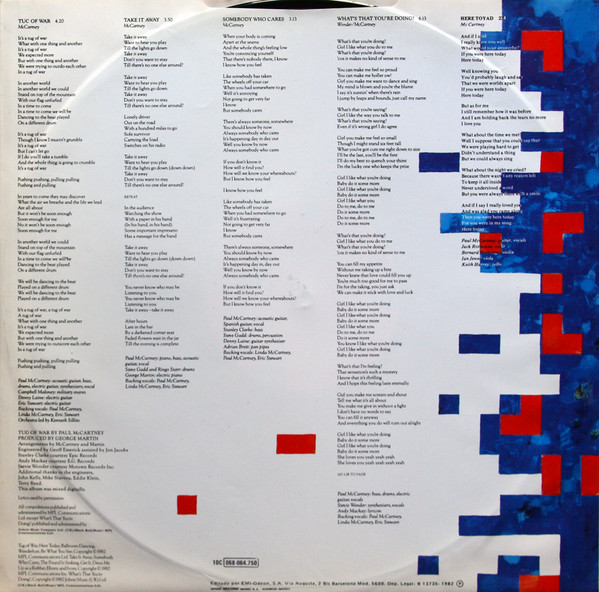 Paul McCartney, Tug Of War - LP