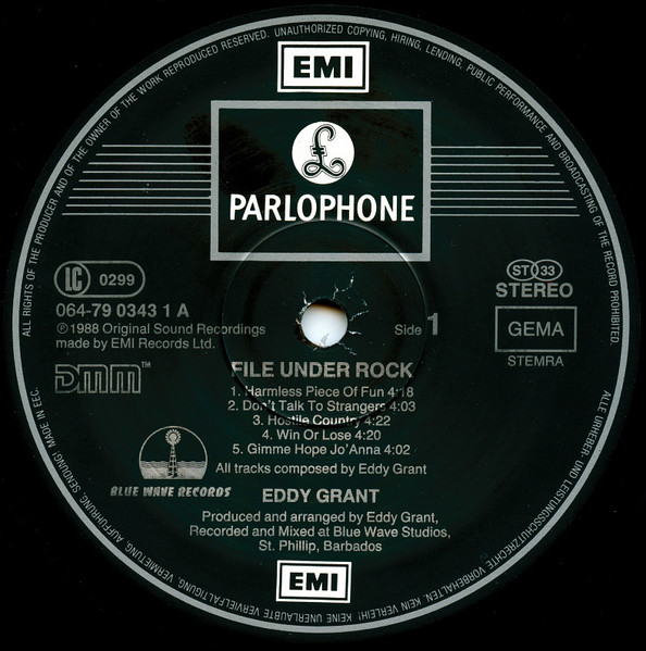 Eddy Grant, File Under Rock - LP