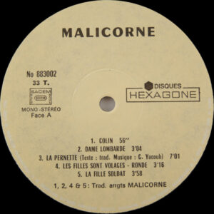 Malicorne, Malicorne - LP: imagen 5